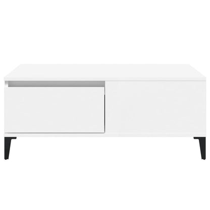 Coffee Table White 90x50x36.5 cm Engineered Wood