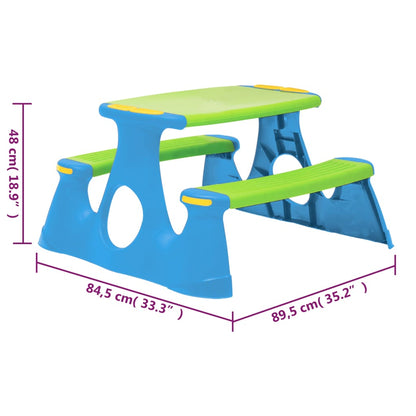 Picnic Bench for Children 89.5x84.5x48 cm Polypropylene