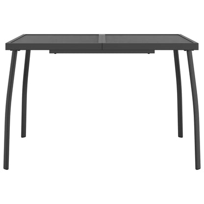 Garden Table Anthracite 110x80x72 cm Steel Mesh