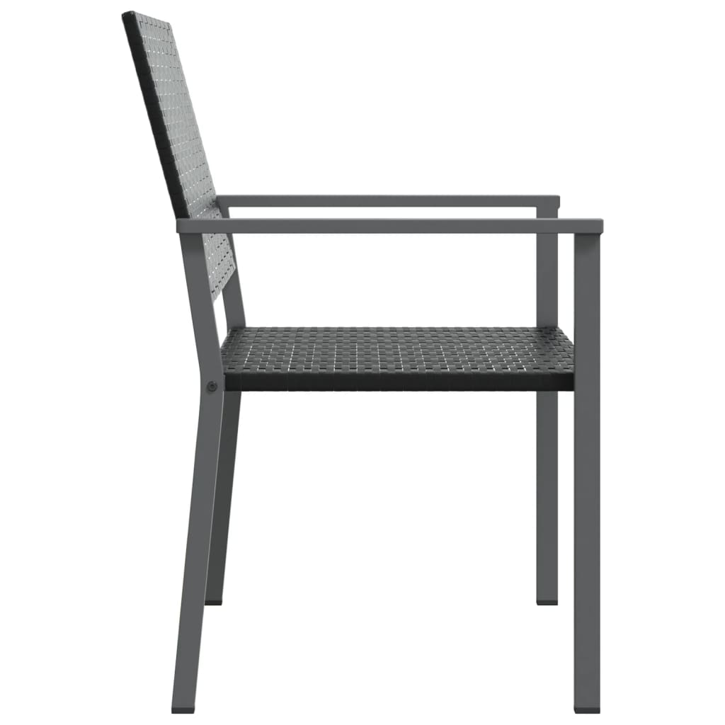 Garden Chairs 2 pcs Black 54x62.5x89 cm Poly Rattan