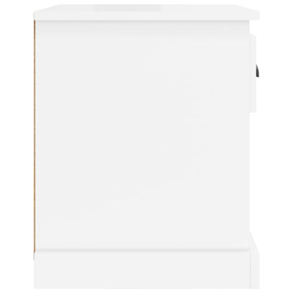 Bedside Cabinet High Gloss White 39x39x47.5 cm Engineered Wood