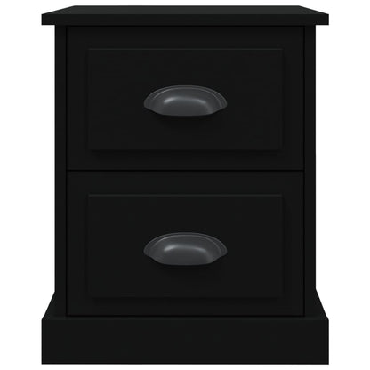 Bedside Cabinets 2 pcs Black 39x39x47.5 cm Engineered Wood
