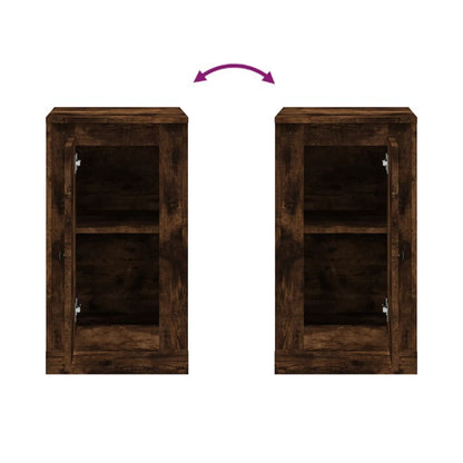 Sideboard Smoked Oak 37.5x35.5x67.5 cm Engineered Wood