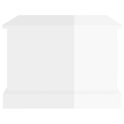Coffee Table High Gloss White 50x50x35 cm Engineered Wood