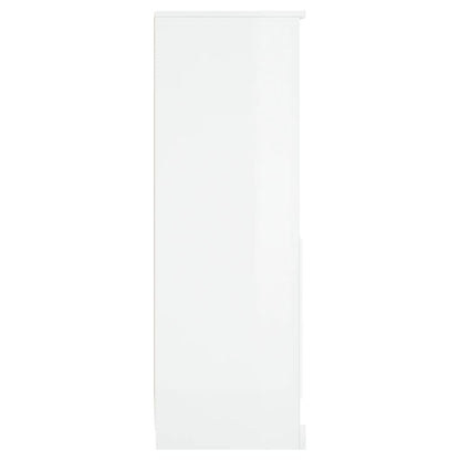 Highboard High Gloss White 36x35.5x103.5 cm Engineered Wood