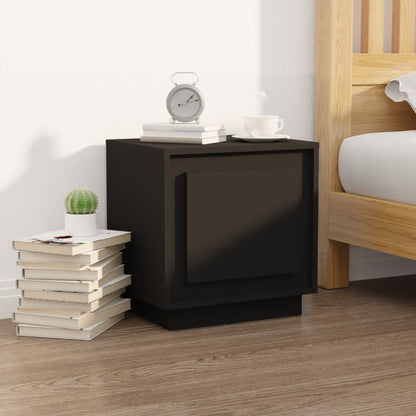 Bedside Cabinets 2 pcs Black 44x35x45 cm Engineered Wood