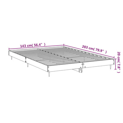 Bed Frame without Mattress High Gloss White 140x200 cm