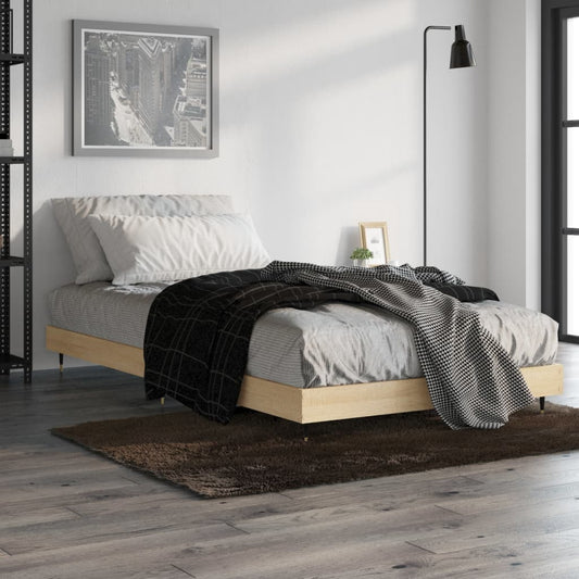 Bed Frame Sonoma Oak 90x200 cm Engineered Wood