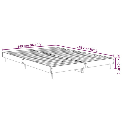 Bed Frame without Mattress White 140x190 cm Engineered Wood