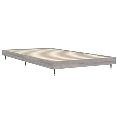 Bed Frame without Mattress Grey Sonoma 90x190 cm Single Engineered Wood