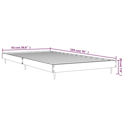 Bed Frame without Mattress Grey Sonoma 90x190 cm Single Engineered Wood