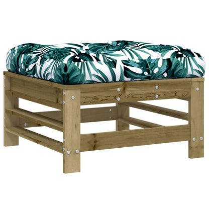Garden Footstools with Cushions 2pcs Impregnated Wood Pine
