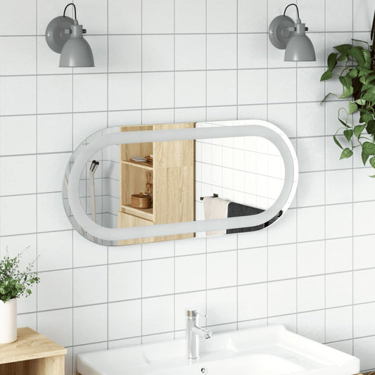 LED Bathroom Mirror 70x30 cm Oval