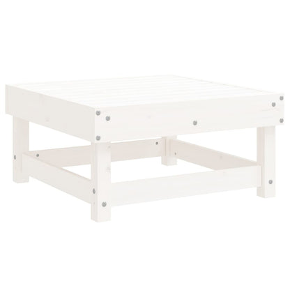 3 Piece Garden Lounge Set White Solid Wood Pine