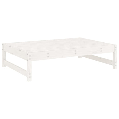 Garden Footstool White 120x80 cm Solid Wood Pine