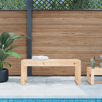 Garden Bench 110x38x45 cm Solid Wood Pine
