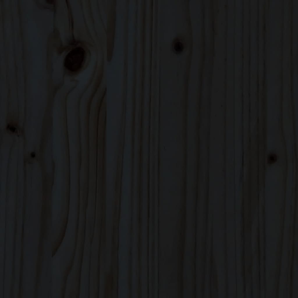Garden Bench Black 110x38x45 cm Solid Wood Pine