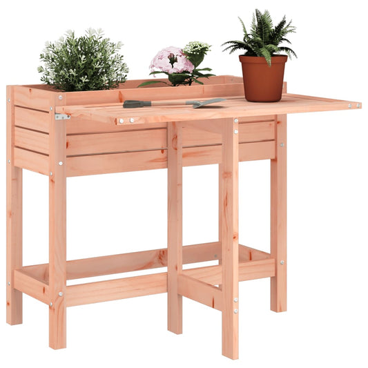 Garden Planter with Folding Tabletop Solid Wood Douglas