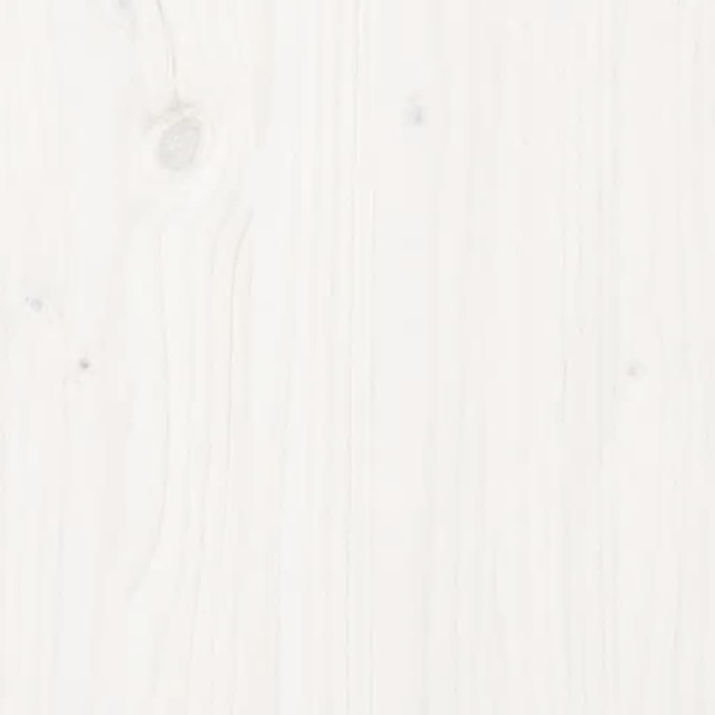 Planter Bench White 184.5x39.5x56.5 cm Solid Wood Pine