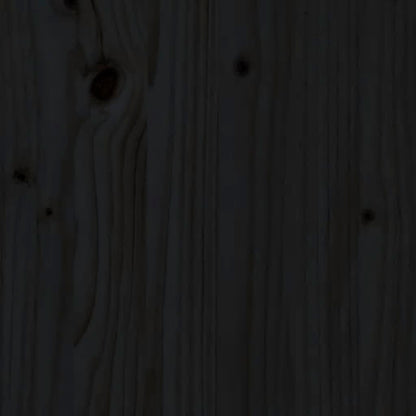 Planter Bench Black 184.5x39.5x56.5 cm Solid Wood Pine