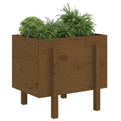 Garden Planter Honey Brown 62x50x57 cm Solid Wood Pine