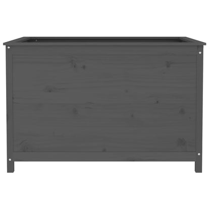 Garden Raised Bed Grey 119.5x82.5x78 cm Solid Wood Pine