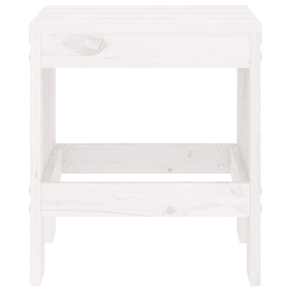 Garden Stools 2 pcs White 40x36x45 cm Solid Wood Pine