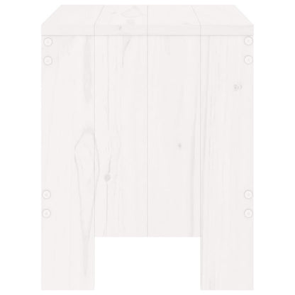 Garden Stools 2 pcs White 40x36x45 cm Solid Wood Pine