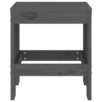 Garden Stools 2 pcs Grey 40x36x45 cm Solid Wood Pine
