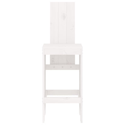 Bar Stools 2 pcs White 40x42x120 cm Solid Wood Pine