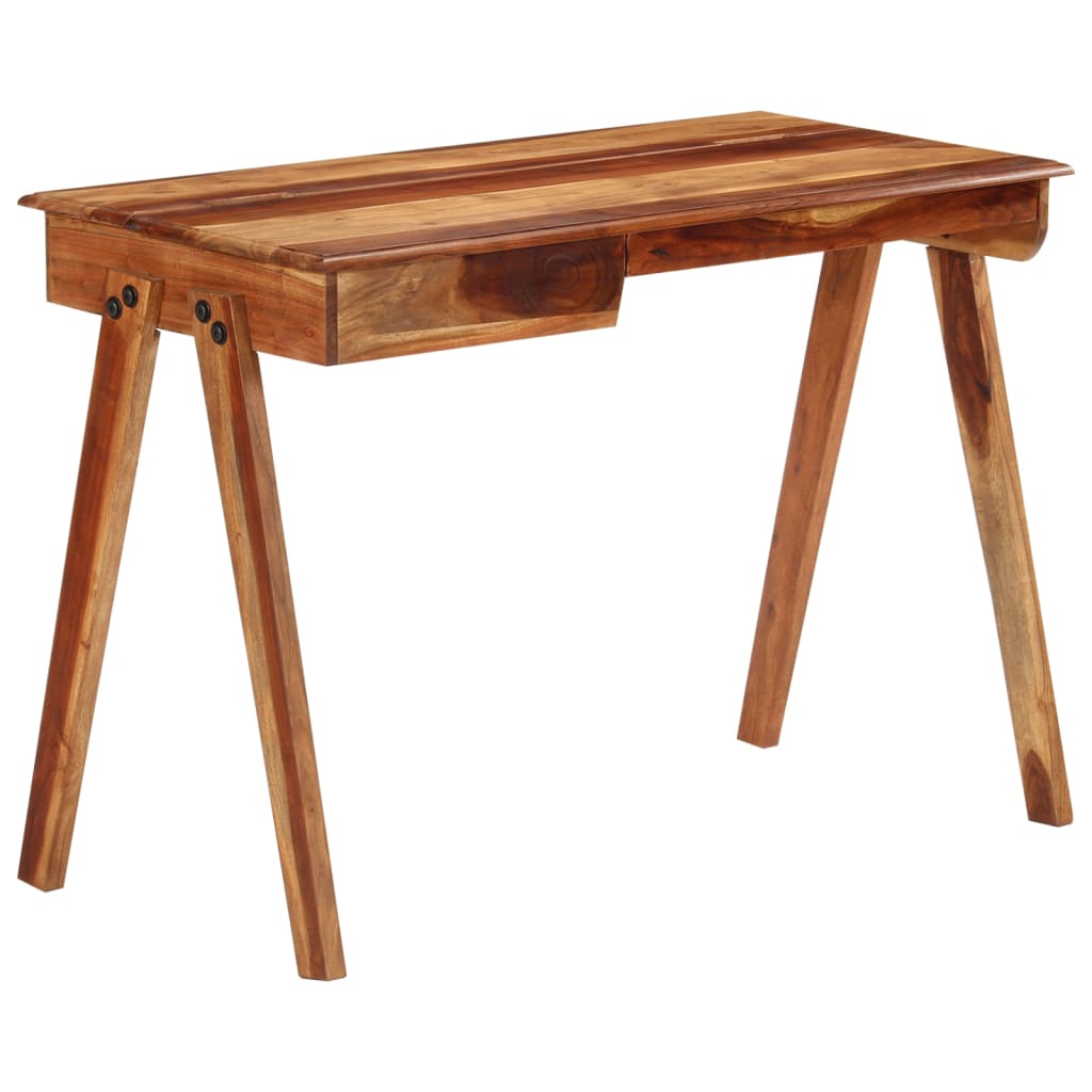 Writing Desk with Drawer 110x50x77 cm Solid Wood Acacia