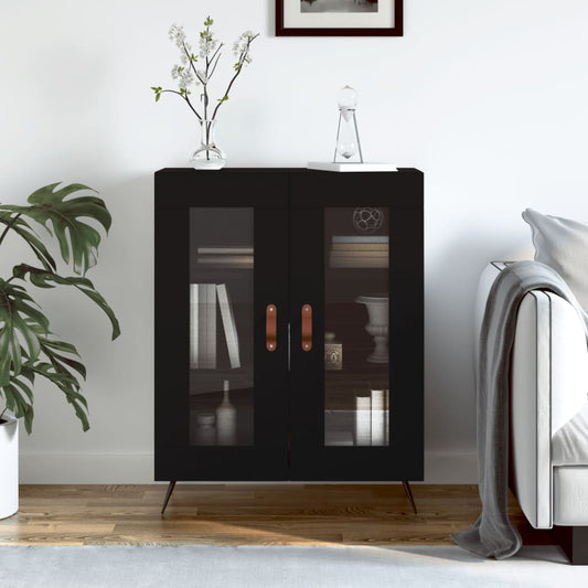 Sideboard Black 69.5x34x90 cm Engineered Wood