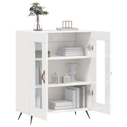 Sideboard High Gloss White 69.5x34x90 cm Engineered Wood