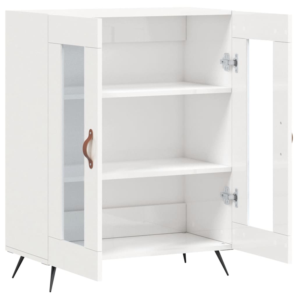 Sideboard High Gloss White 69.5x34x90 cm Engineered Wood