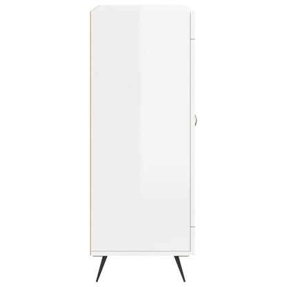 Sideboard High Gloss White 69.5x34x90 cm Engineered Wood
