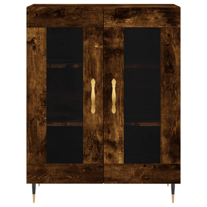 Sideboard Smoked Oak 69.5x34x90 cm Engineered Wood
