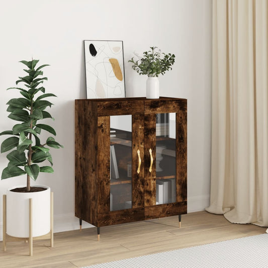 Sideboard Smoked Oak 69.5x34x90 cm Engineered Wood