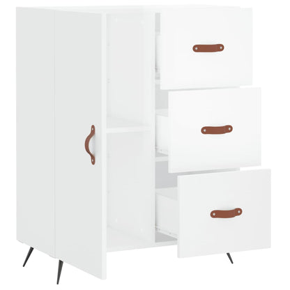 Sideboard High Gloss White 69.5x34x90 cm Engineered Wood