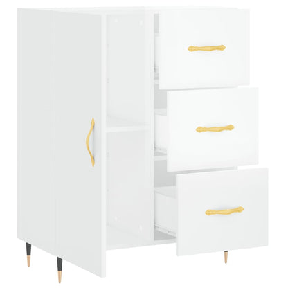 Sideboard High Gloss White 69.5x34x90 cm Engineered Wood