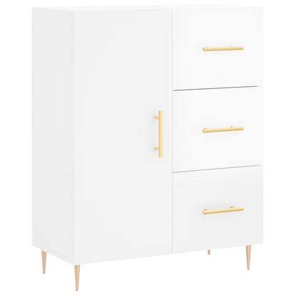 Sideboard High Gloss White 69.5x34x90 cm Engineered Wood