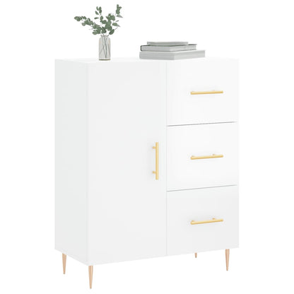 Sideboard High Gloss White 69.5x34x90 cm Engineered Wood