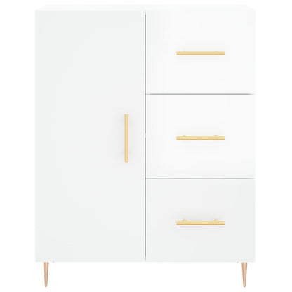 Sideboard High Gloss White 69.5x34x90 cm Engineered Wood