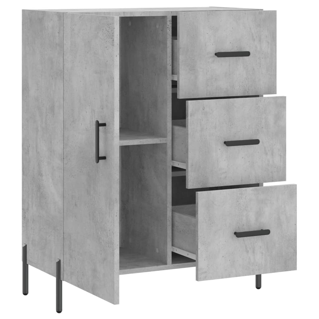 Sideboard Concrete Grey 69.5x34x90 cm Engineered Wood