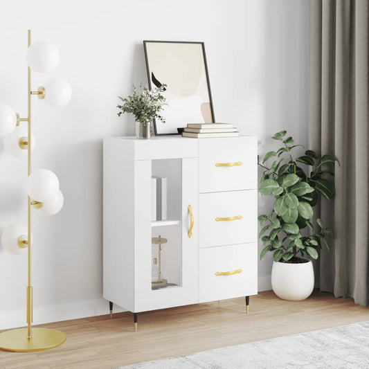 Sideboard White 69.5x34x90 cm Engineered Wood