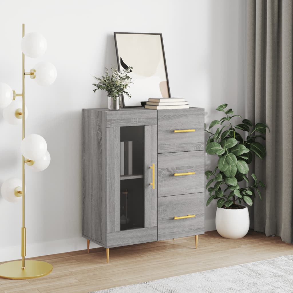 Sideboard Grey Sonoma 69.5x34x90 cm Engineered Wood