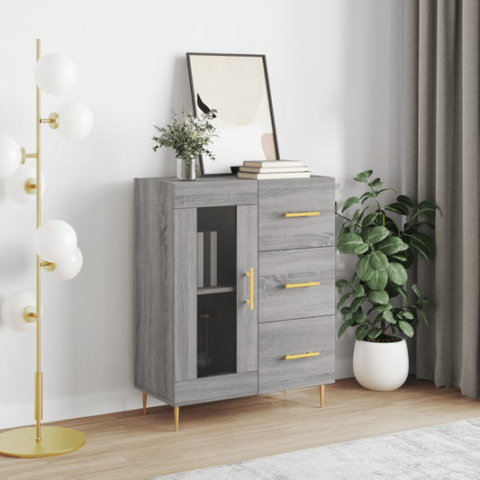 Sideboard Grey Sonoma 69.5x34x90 cm Engineered Wood