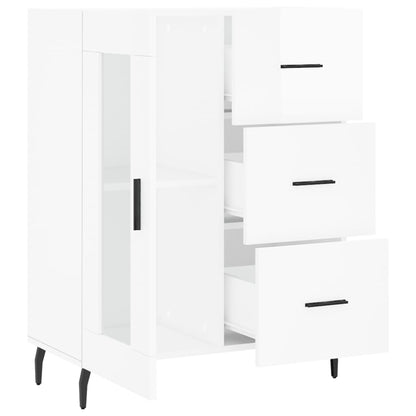 Sideboard High Gloss White 69.5x34x90 cm Engineered Wood