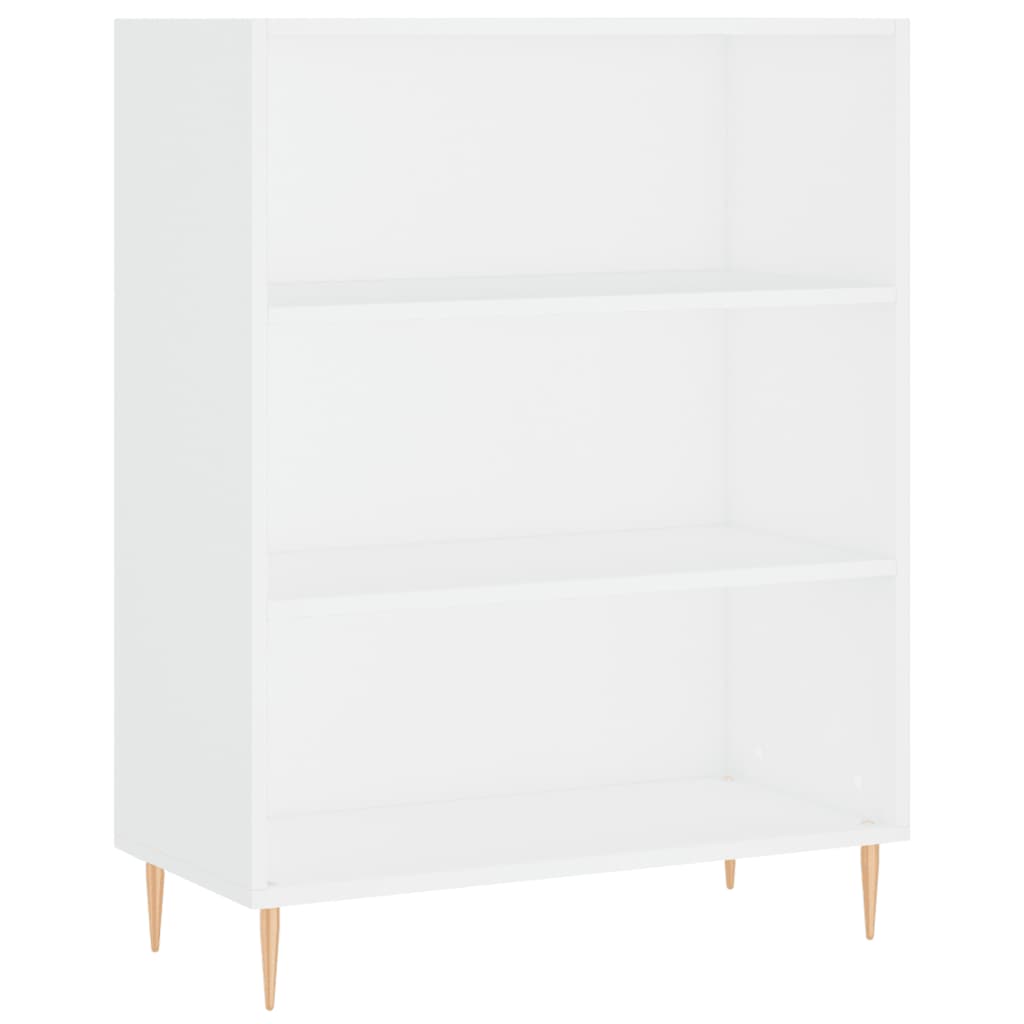 Bookcase White 69.5x32.5x90 cm Engineered Wood