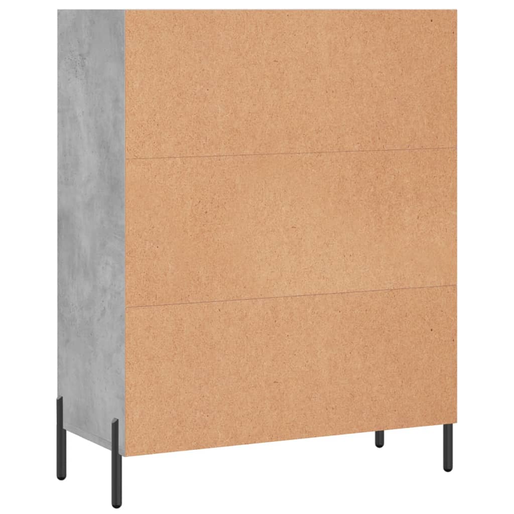Shelf Cabinet Concrete Grey 69.5x32.5x90 cm Engineered Wood