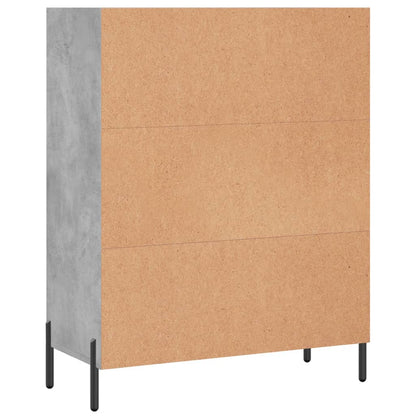 Shelf Cabinet Concrete Grey 69.5x32.5x90 cm Engineered Wood